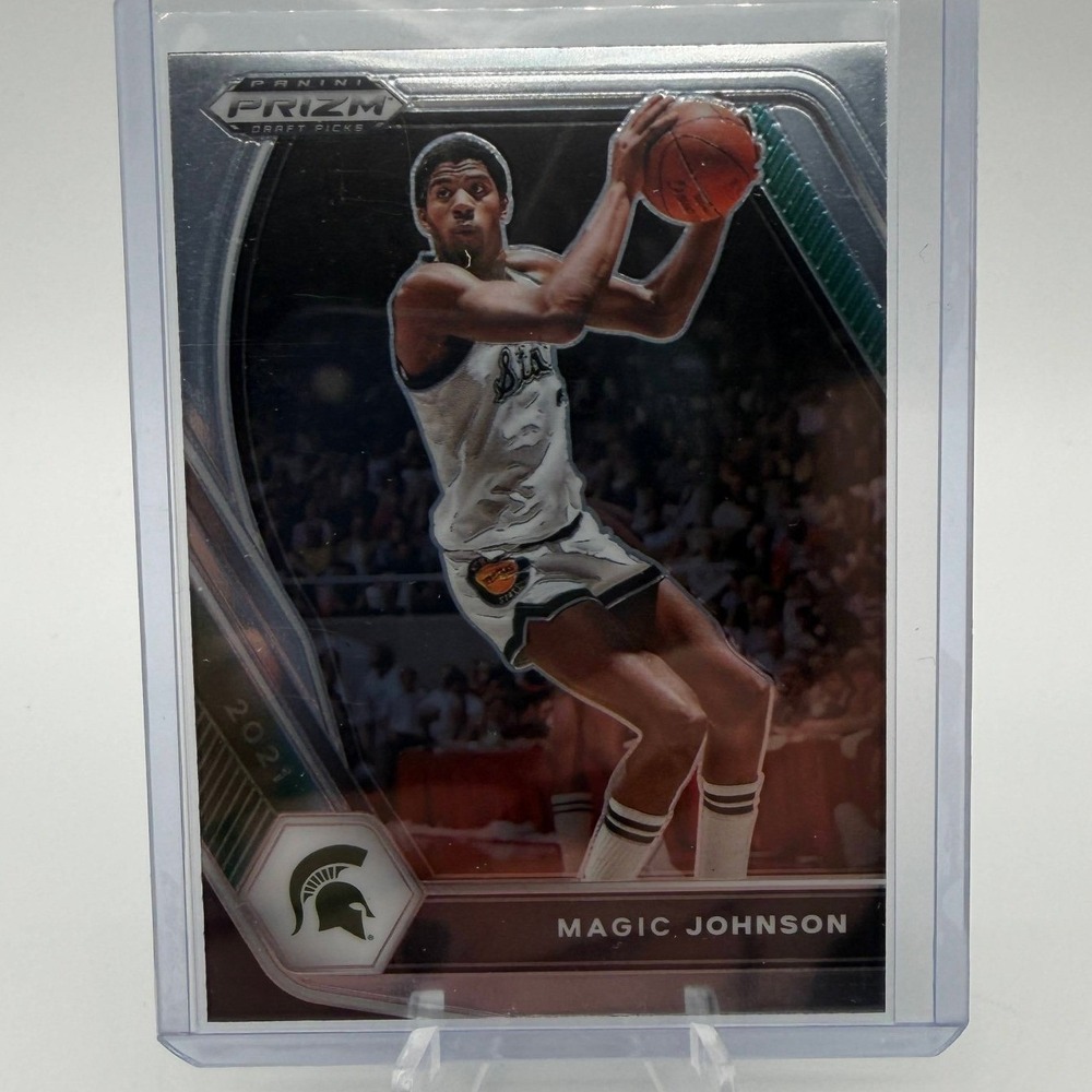 Magic Johnson 2021 Panini Prizm Draft Picks #86 Michigan State Spartans